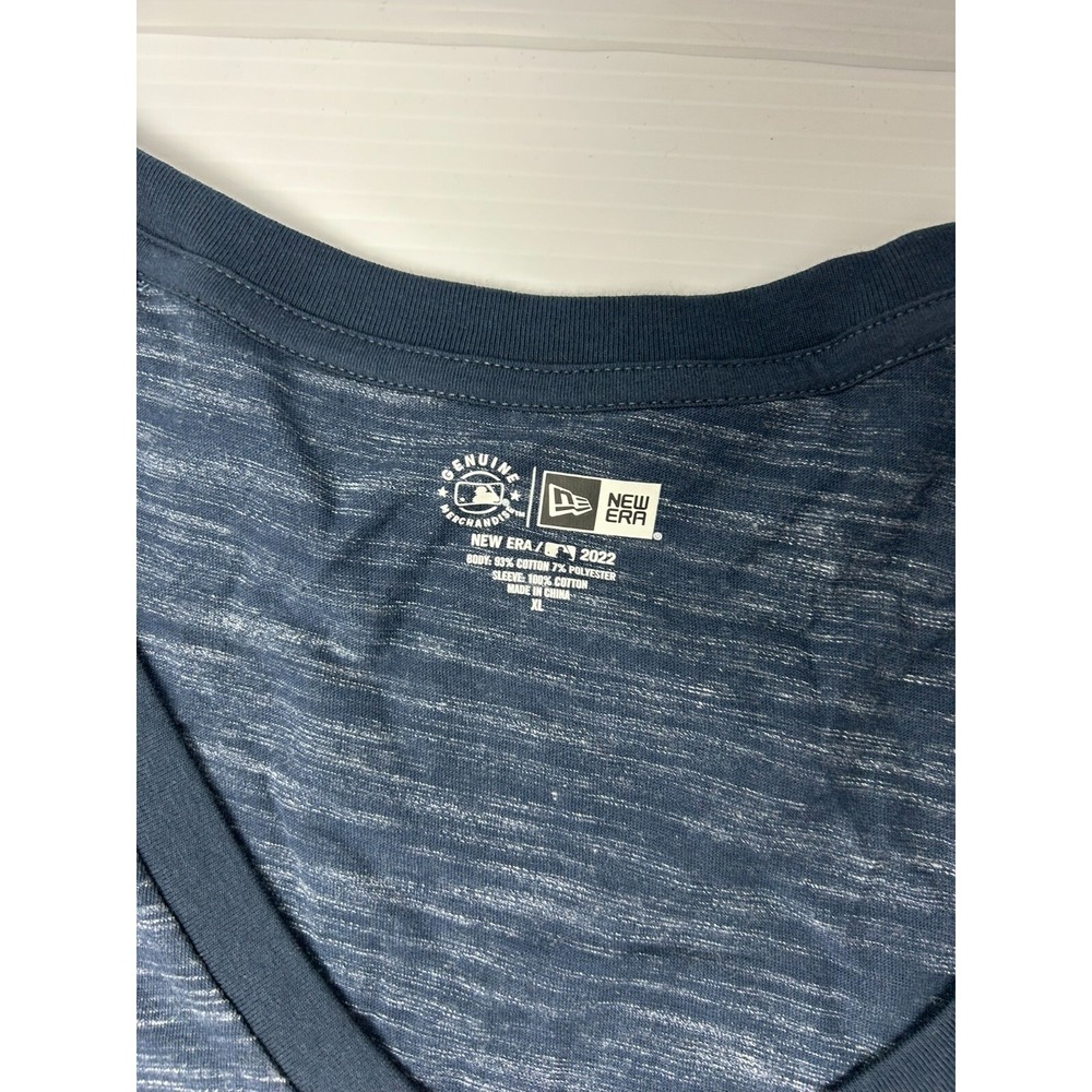 New Era MBL Boston Red Sox Womens V Neck Blue Graphic Tee Size XL - Picture 3 of 7